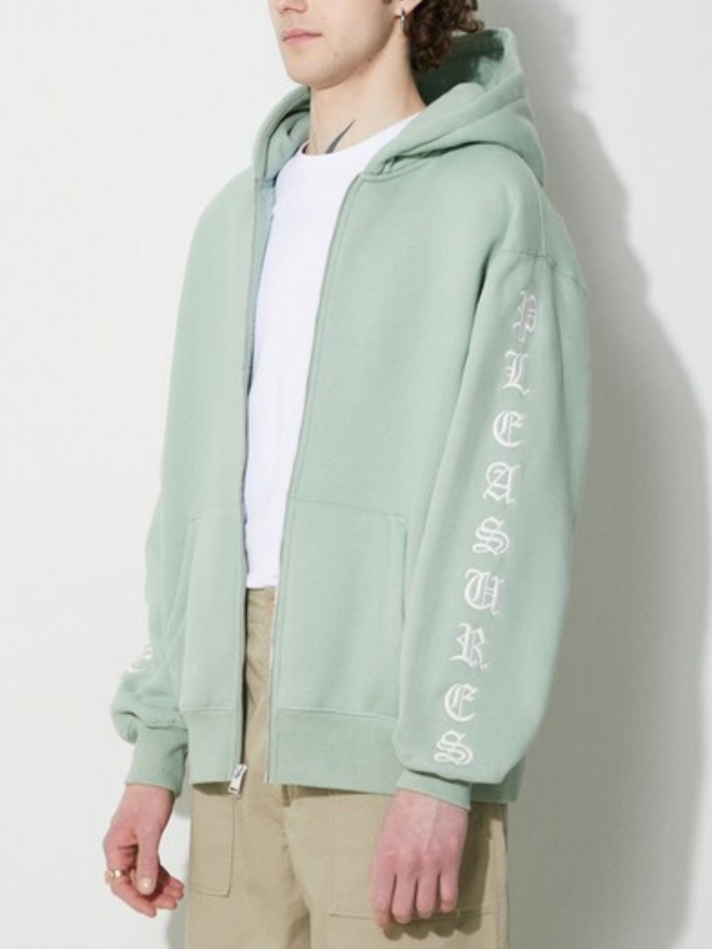 Pleasures jacket  Oe Zip Up Hoodie sz small men’s euc